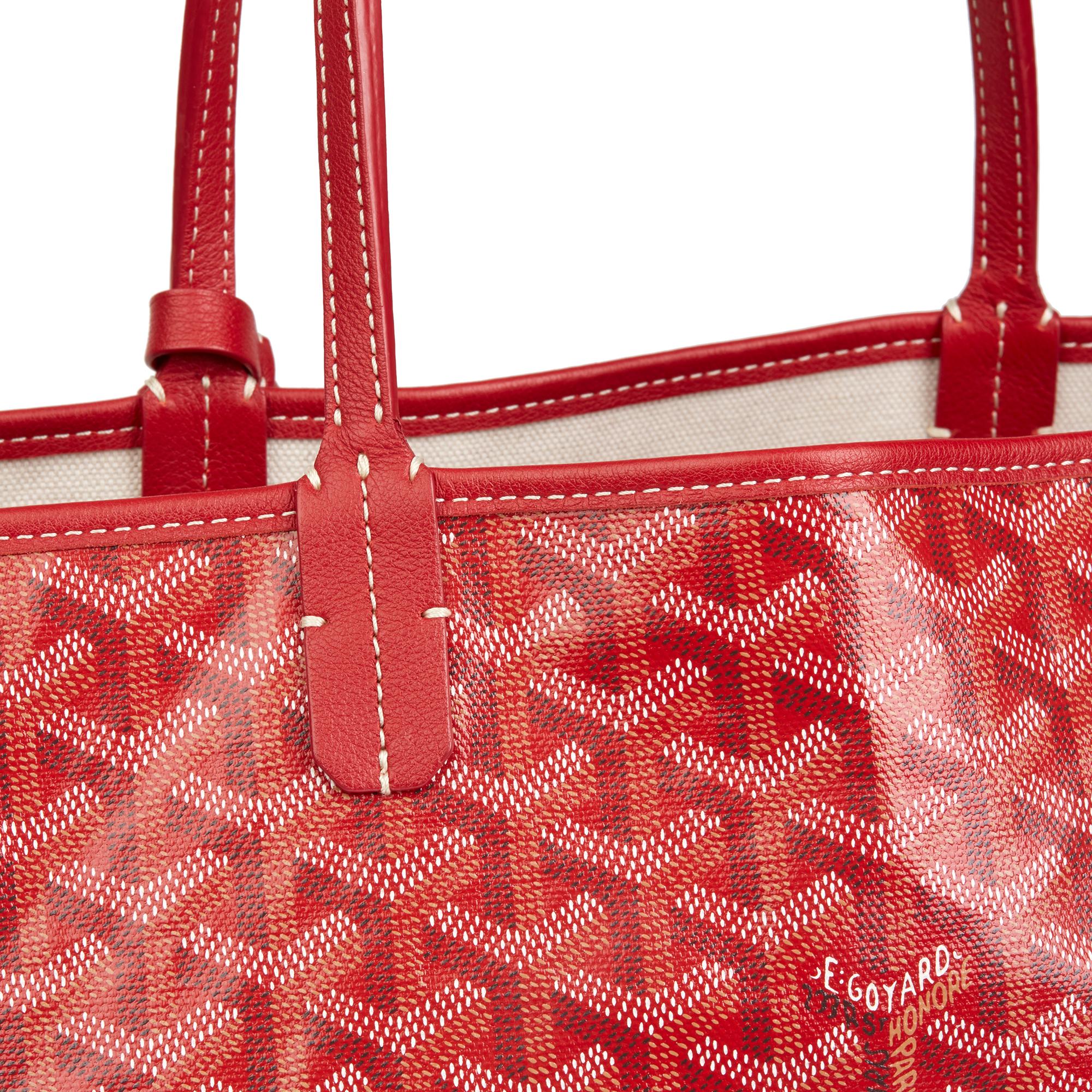 2010 Goyard Red Chevron Coated Canvas St Louis PM 3