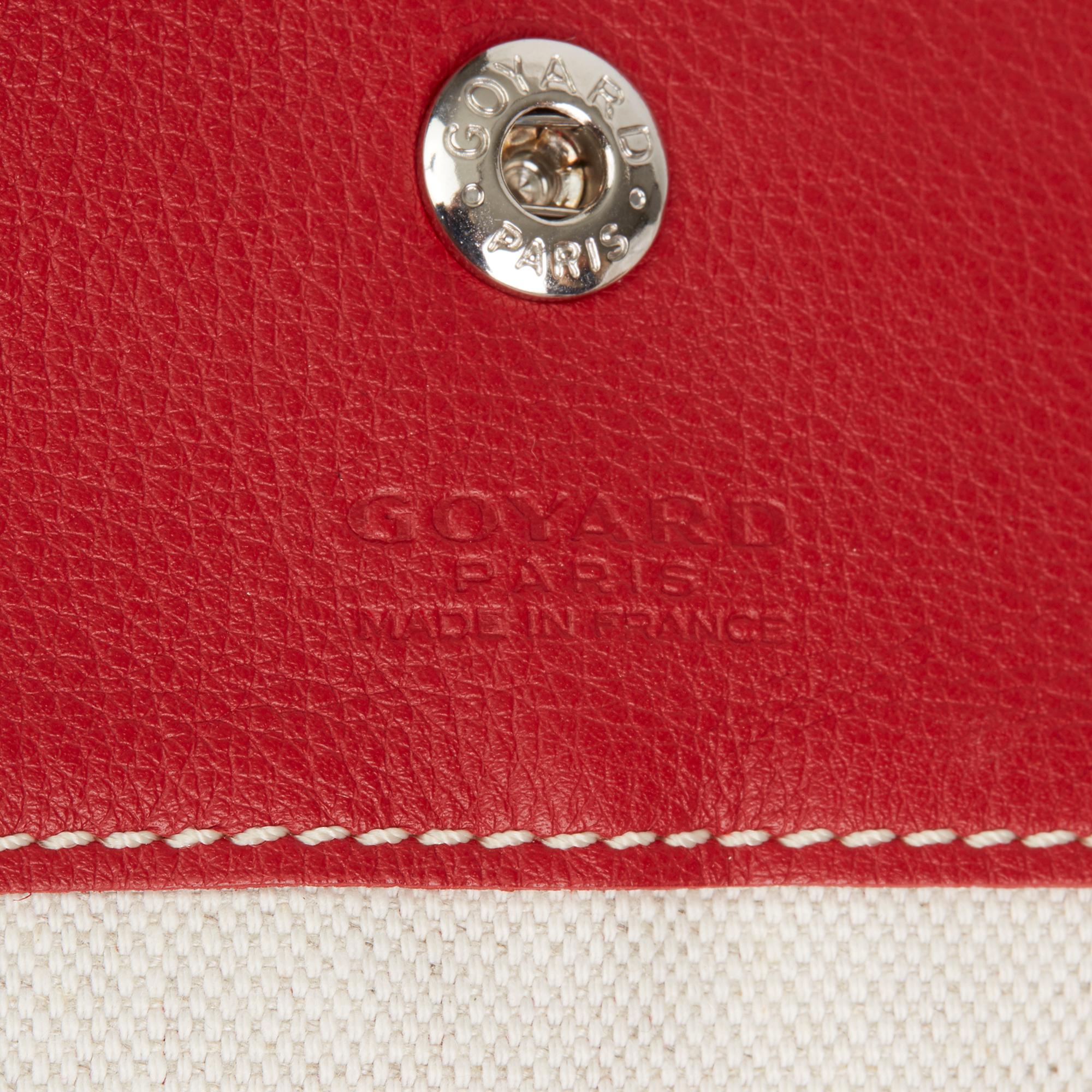 2010 Goyard Red Chevron Coated Canvas St Louis PM 4