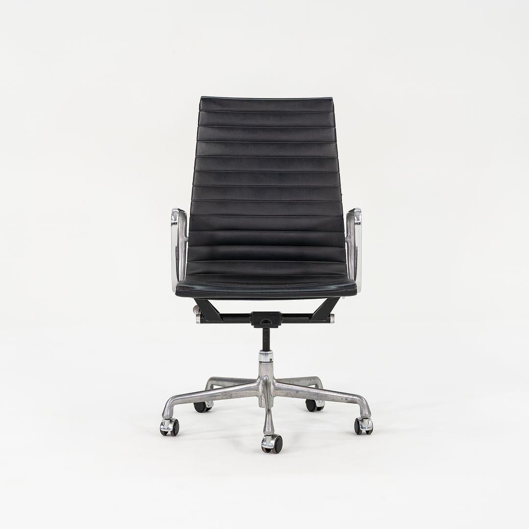 American 2010 Herman Miller Eames Aluminum Group Executive Desk Chairs in Naugahyde For Sale