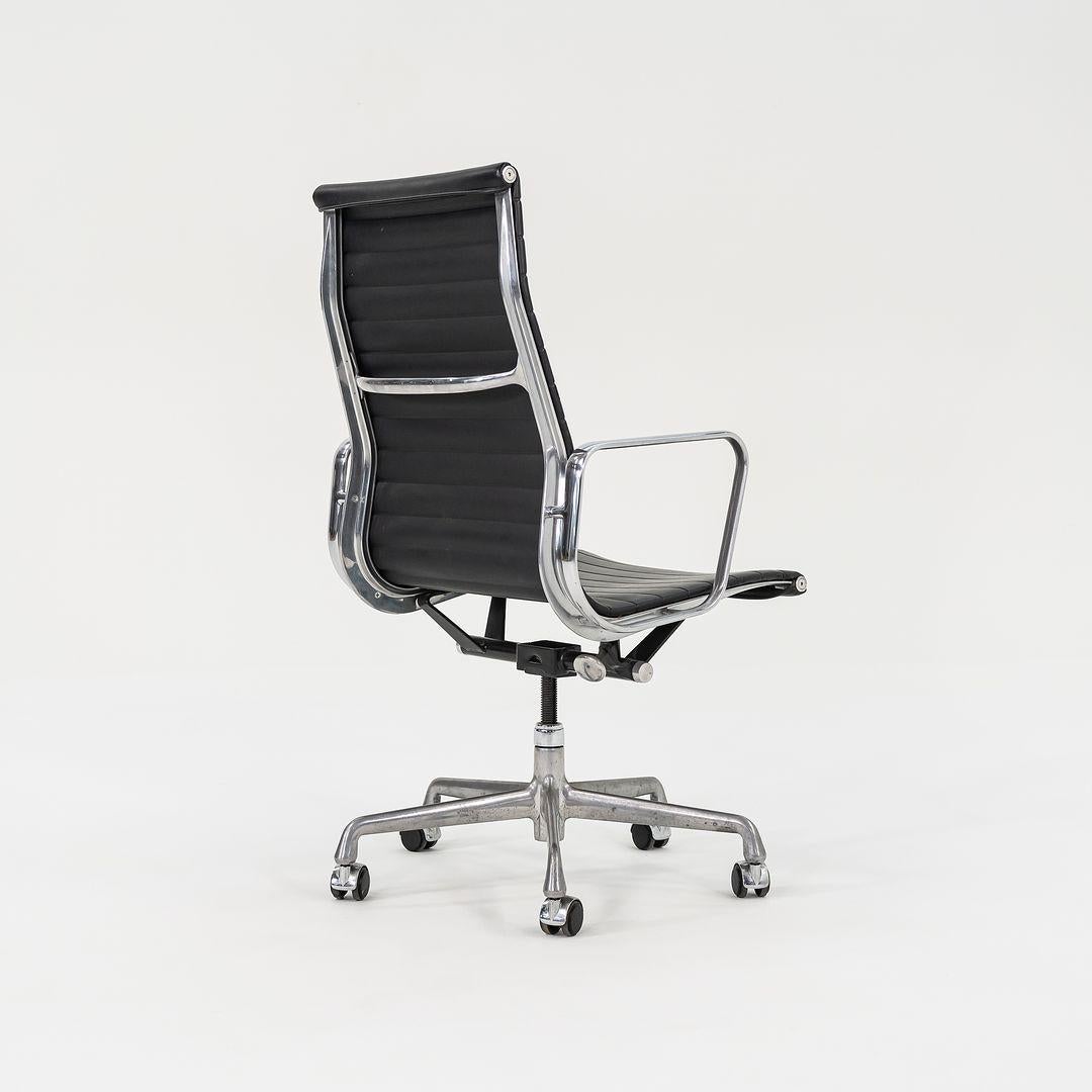2010 Herman Miller Eames Aluminum Group Executive Desk Chairs in Naugahyde For Sale 1