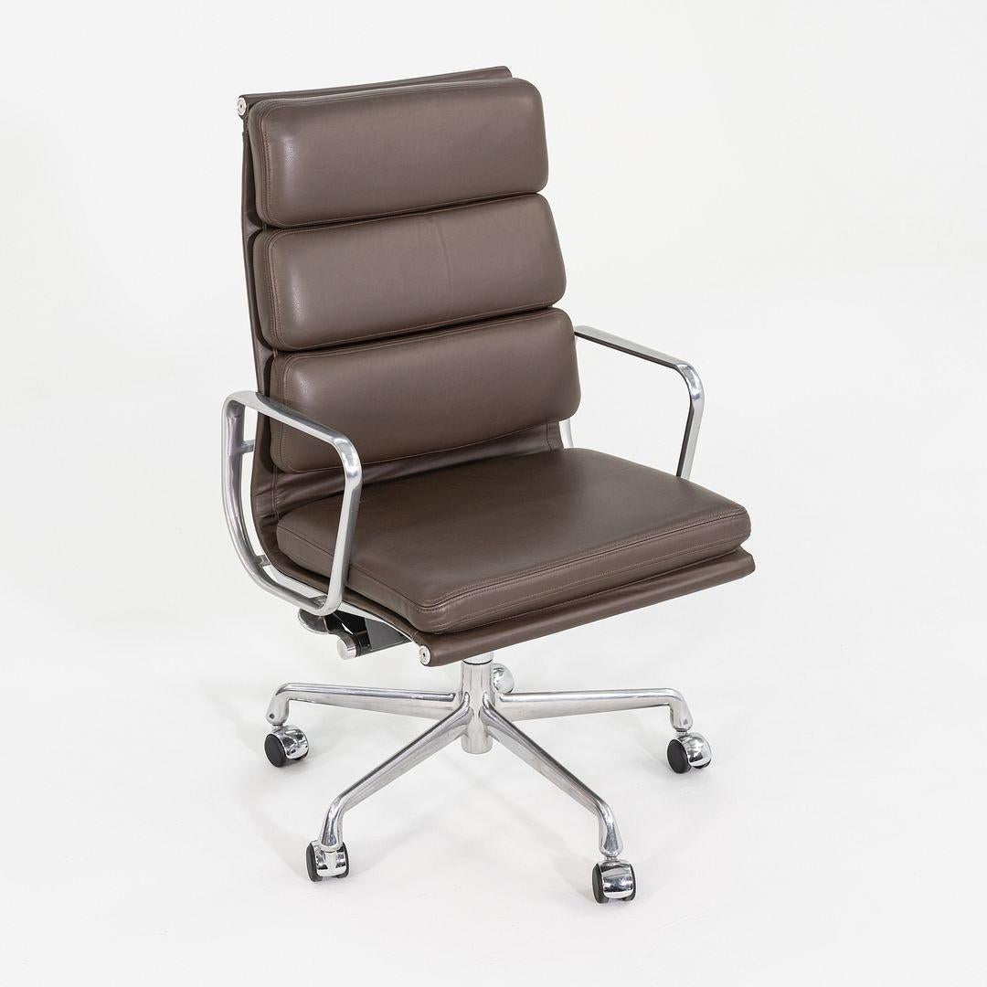 2010 Herman Miller Eames Soft Pad Executive Desk Chair in Brown Leather