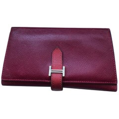 2010 Hermes Bearn Chevre Mysore Tri=Fold Wallet