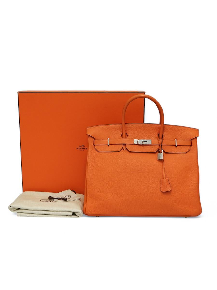 2010 Hermès Birkin 40 naranja Togo en venta 6