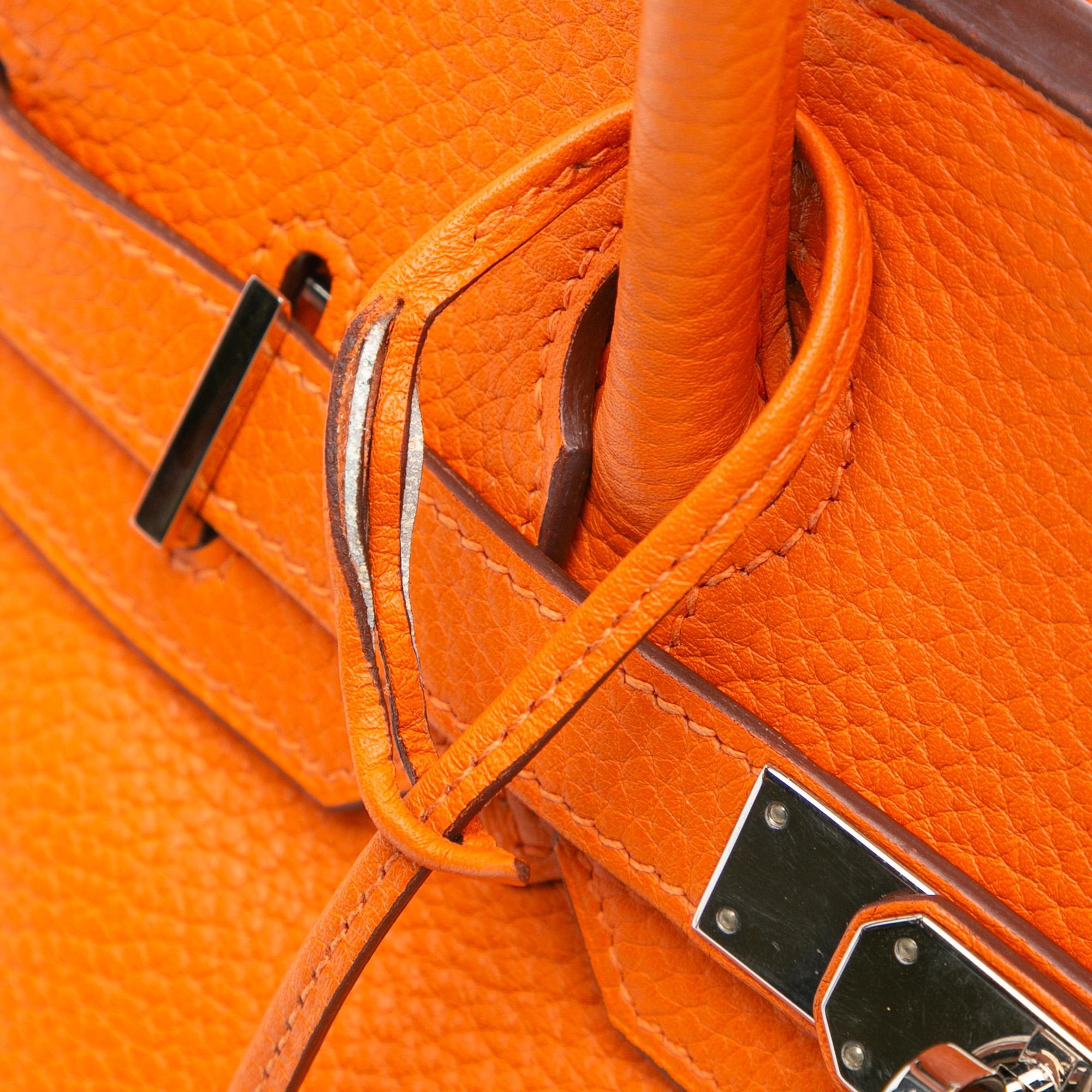 2010 Hermes Birkin in Orange Clemence Leather 1