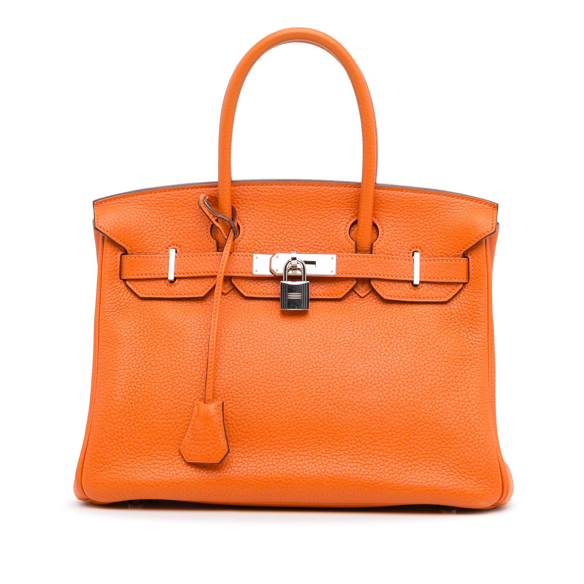 2010 Hermes Birkin in Orange Clemence Leather 2