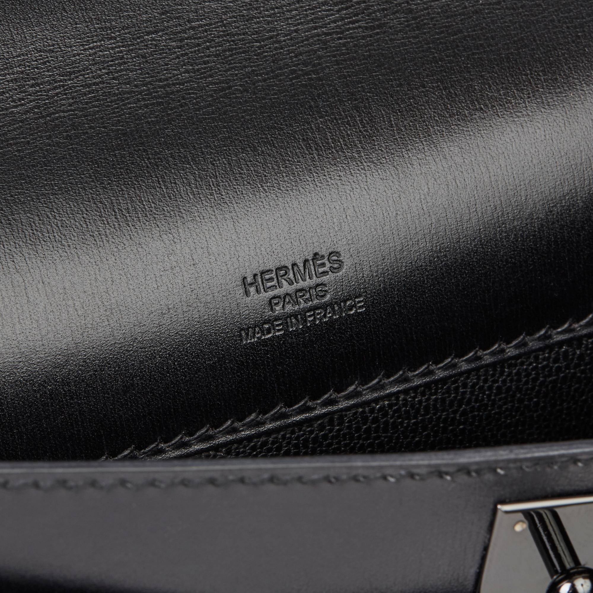 2010 Hermès Black Box Calf Leather SO Black Kelly Cut 2