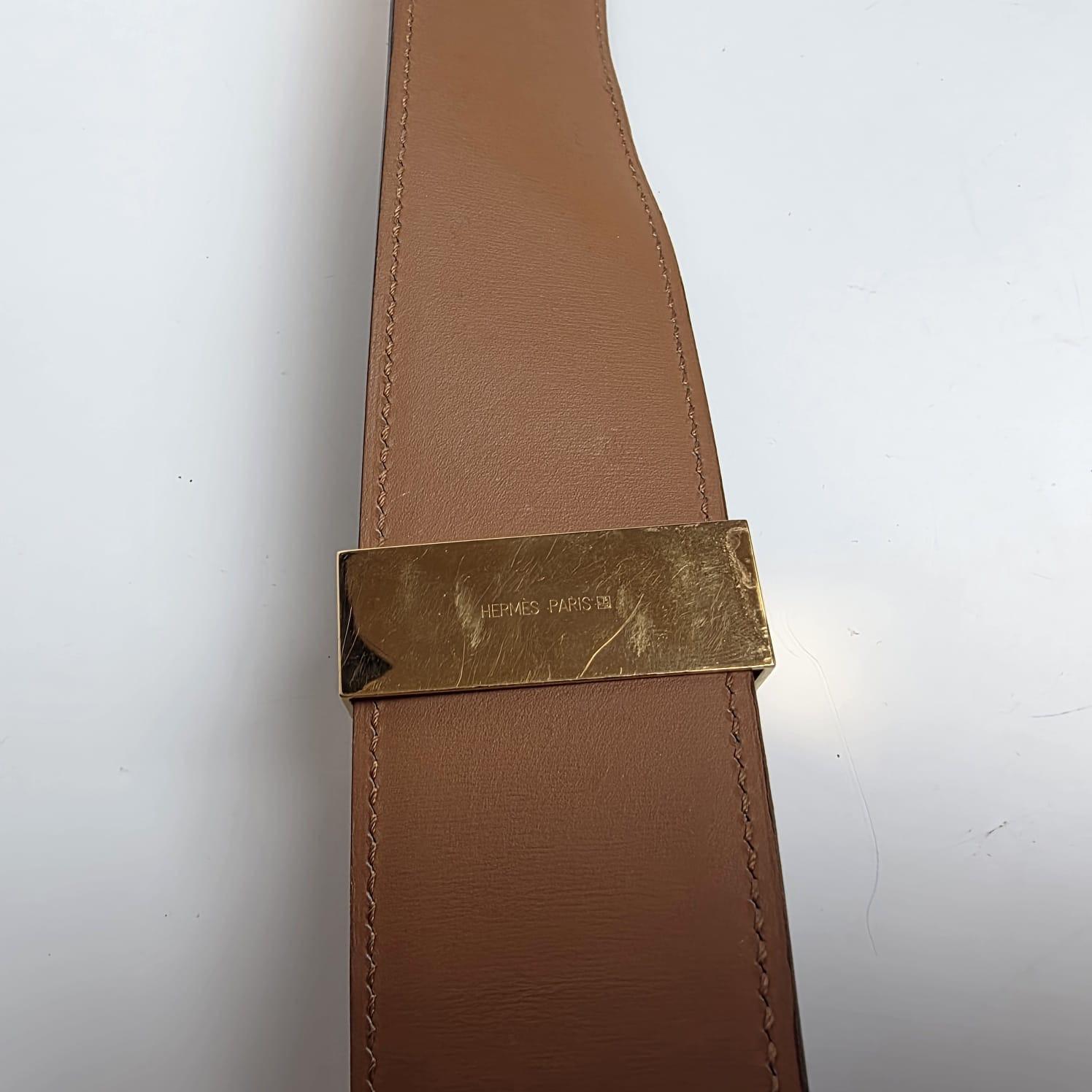 2010 Hermes Black Box Leder Collier de Chien Gürtel im Angebot 3