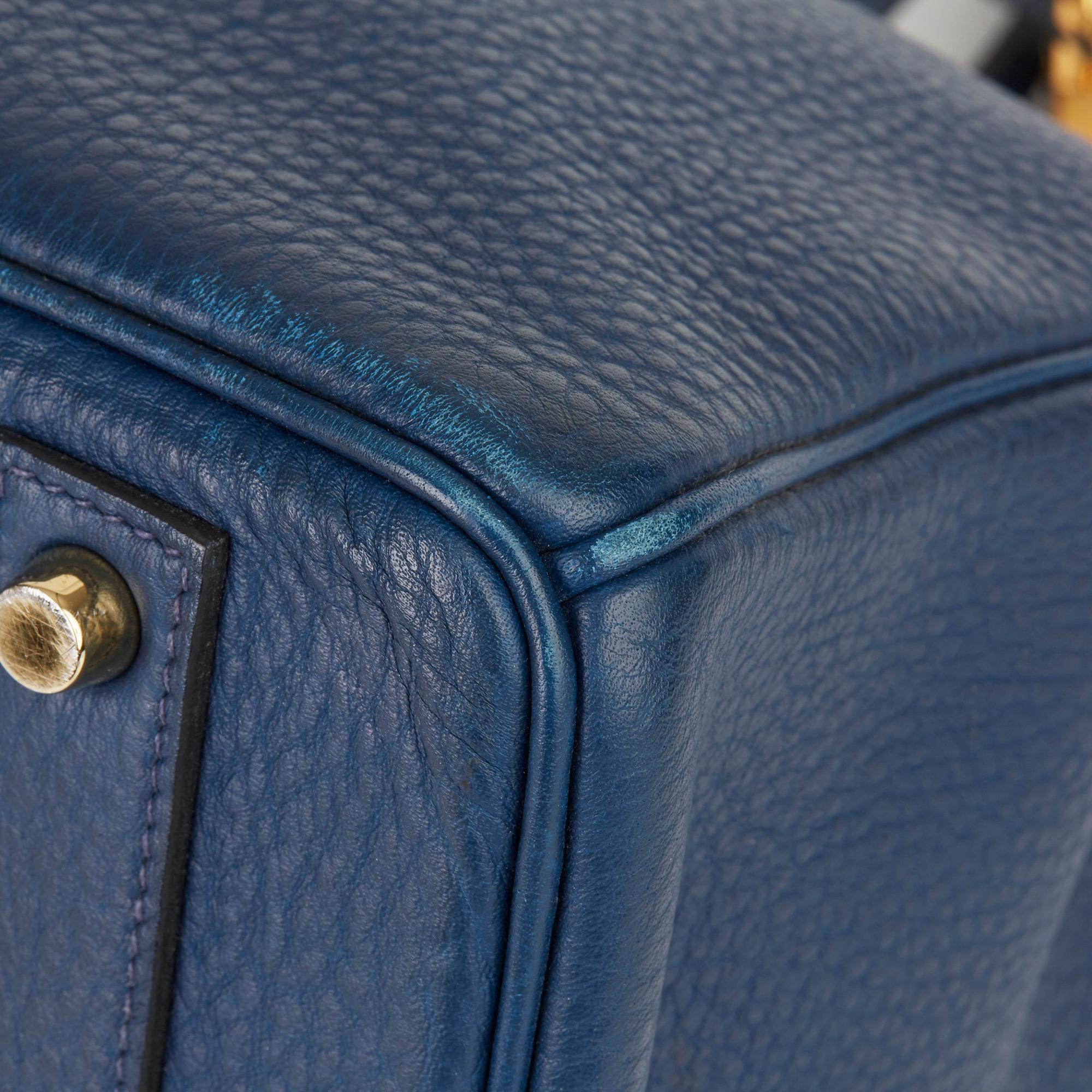 2010 Hermès Bleu de Malte Clemence Leather Birkin 40cm 5