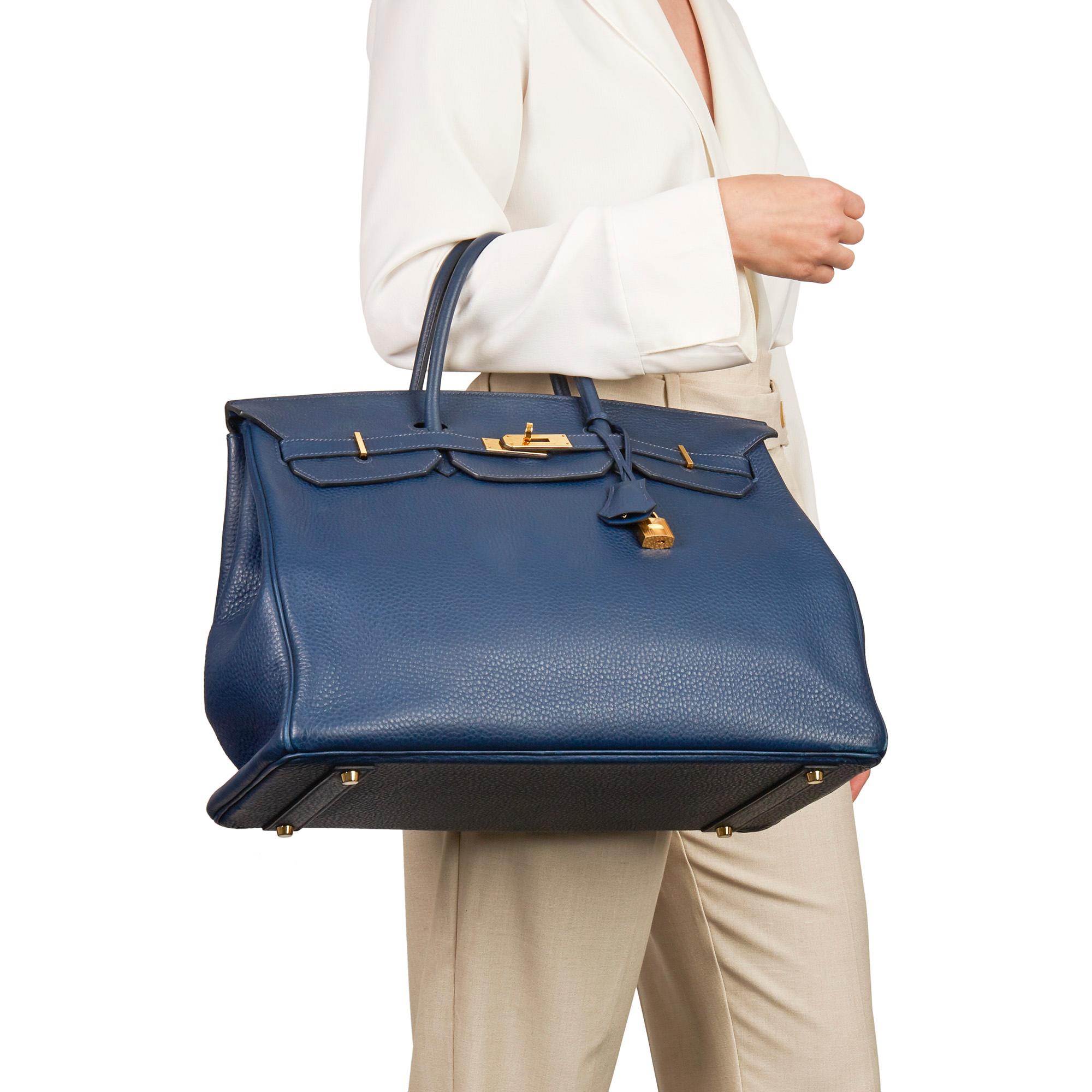 HERMÈS
Bleu de Malte Clemence Leather Birkin 40cm

Xupes Reference: HB3047
Serial Number: [N]
Age (Circa): 2010
Accompanied By: Lock, Keys, Clochette
Gender: Ladies
Type: Tote

Colour: Bleu de Malte
Hardware: Gold
Material(s): Clemence