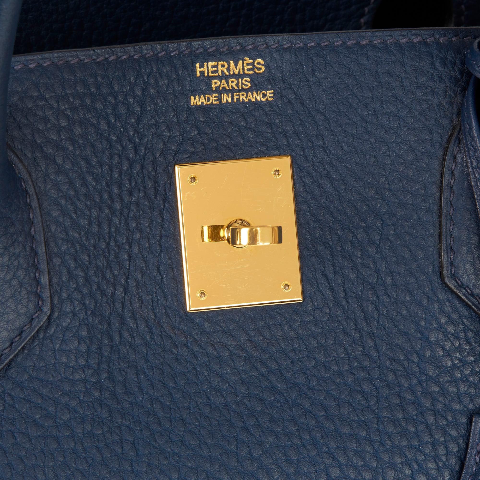 2010 Hermès Bleu de Malte Clemence Leather Birkin 40cm 2