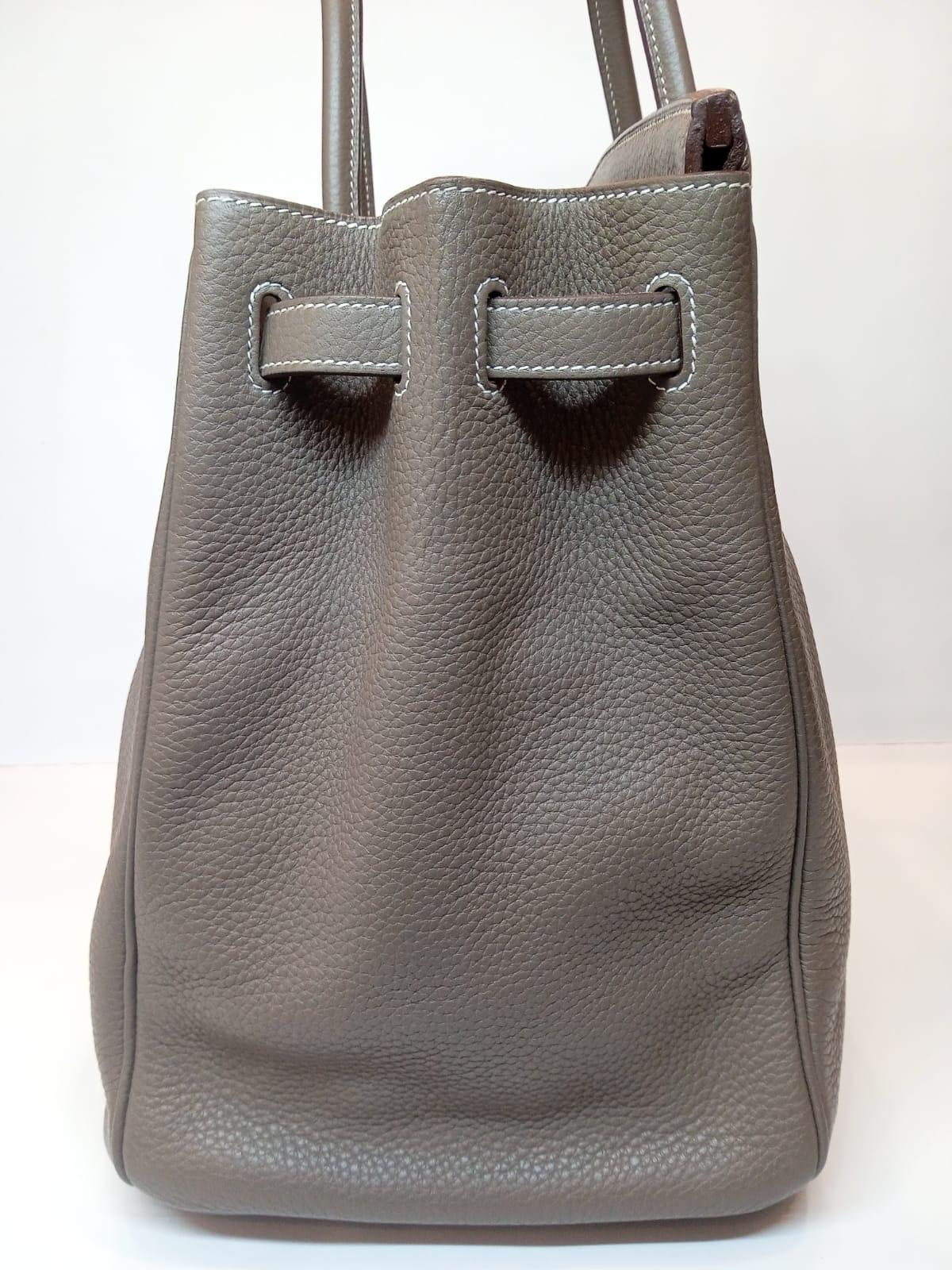 2010 Hermes Etoupe Togo Leather Birkin 40 Bag Gold Hardware 3