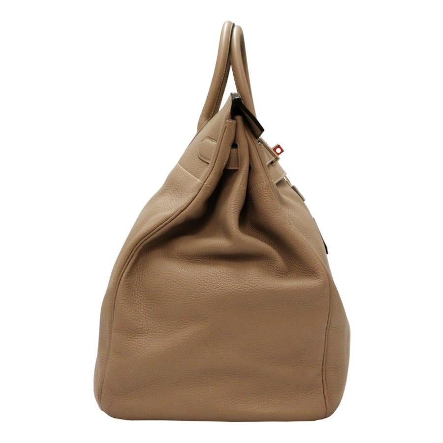 Brown 2010 Hermès Haut à Courroies 50 For Sale