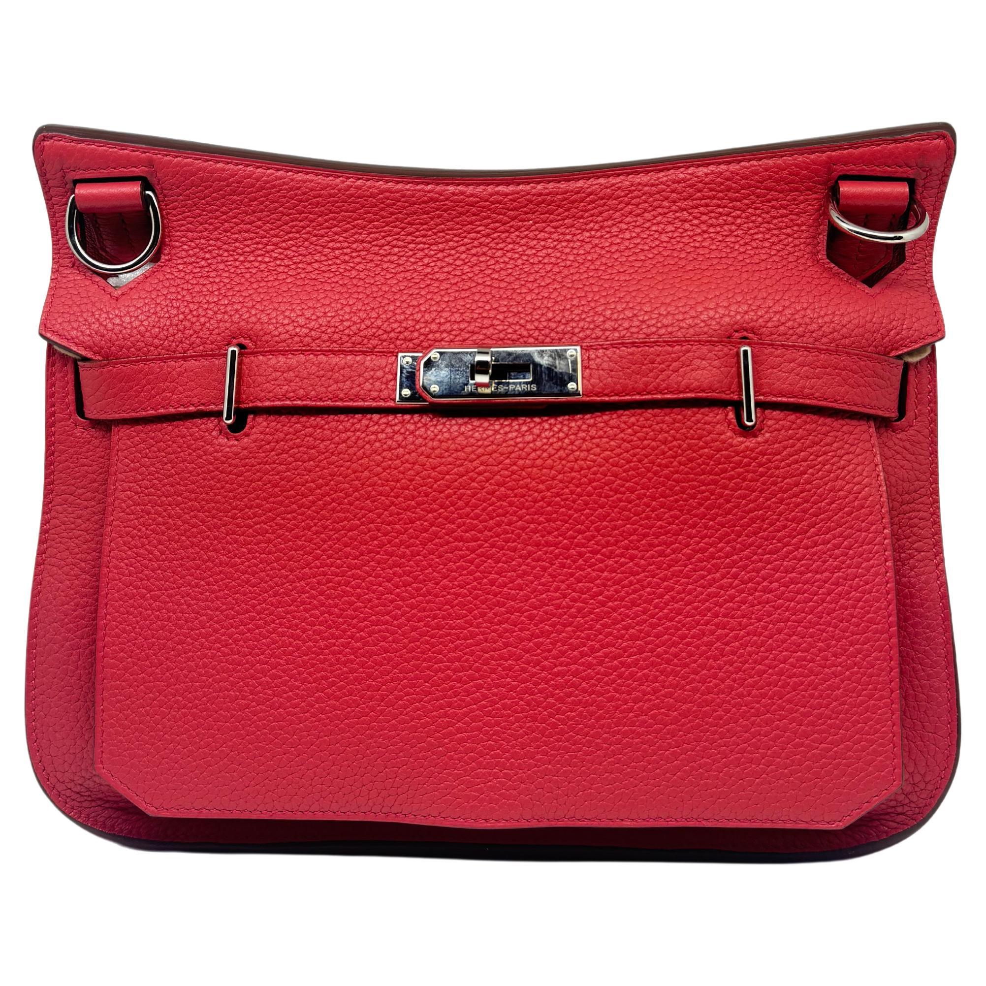 2010 Hermes Rose Jaipur Togo Jypsiere 28 Messenger Bag