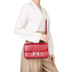 2010 Hermès Rubis Tadelakt Leather Constance Elan