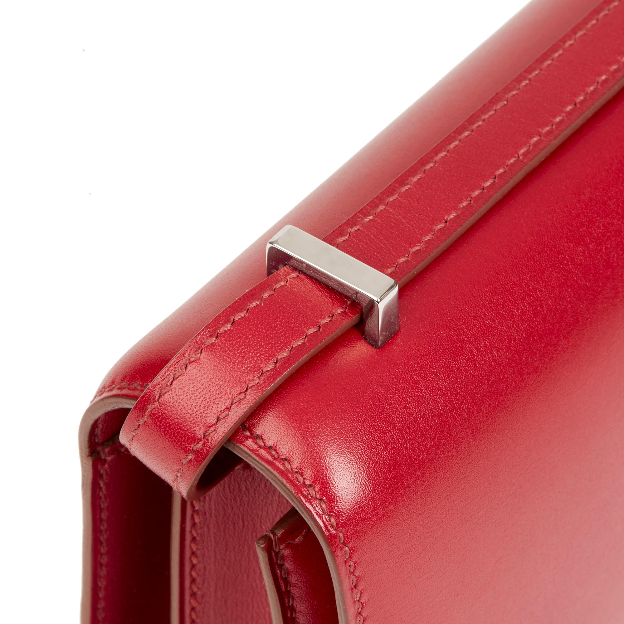 2010  Hermès Rubis Tadelakt Leather Constance Elan 1