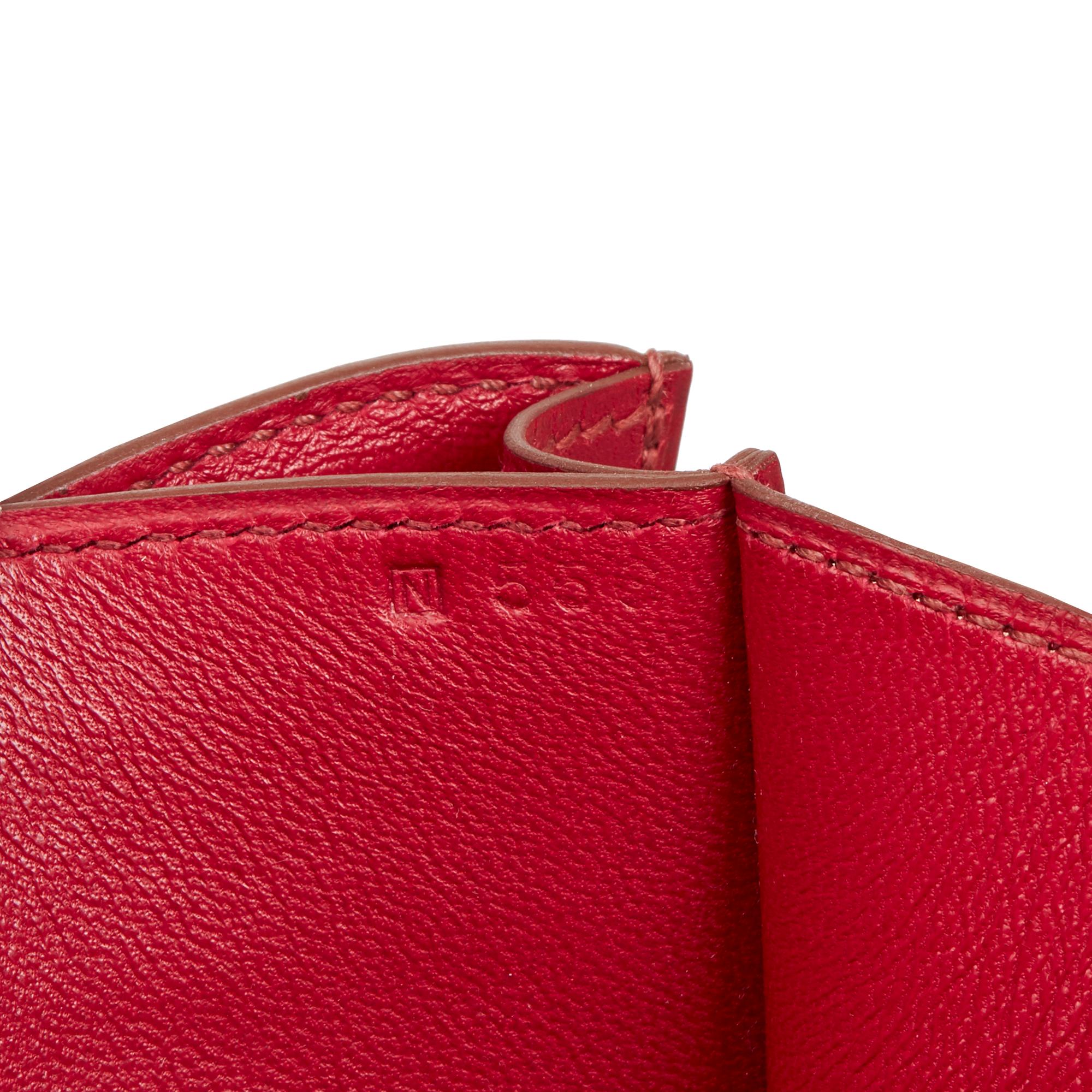 Women's 2010 Hermes Rubis Tadelakt Leather Constance Elan