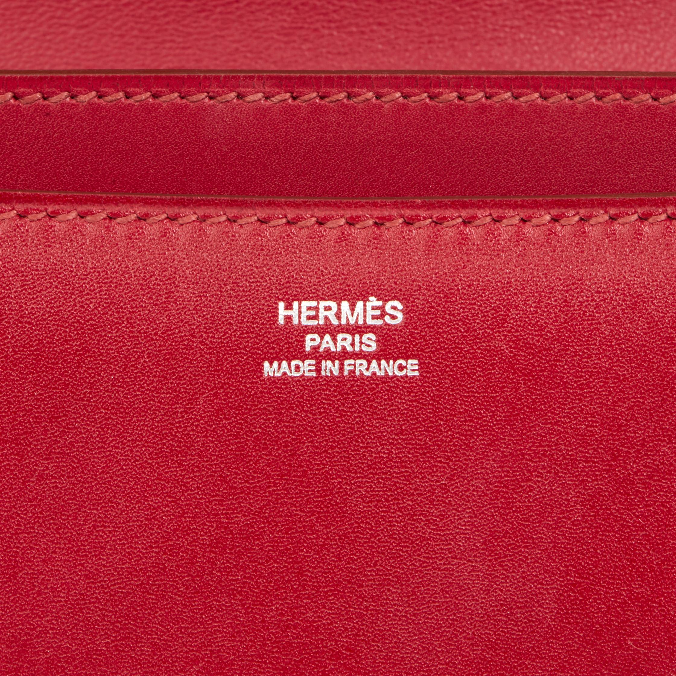 2010  Hermès Rubis Tadelakt Leather Constance Elan 2