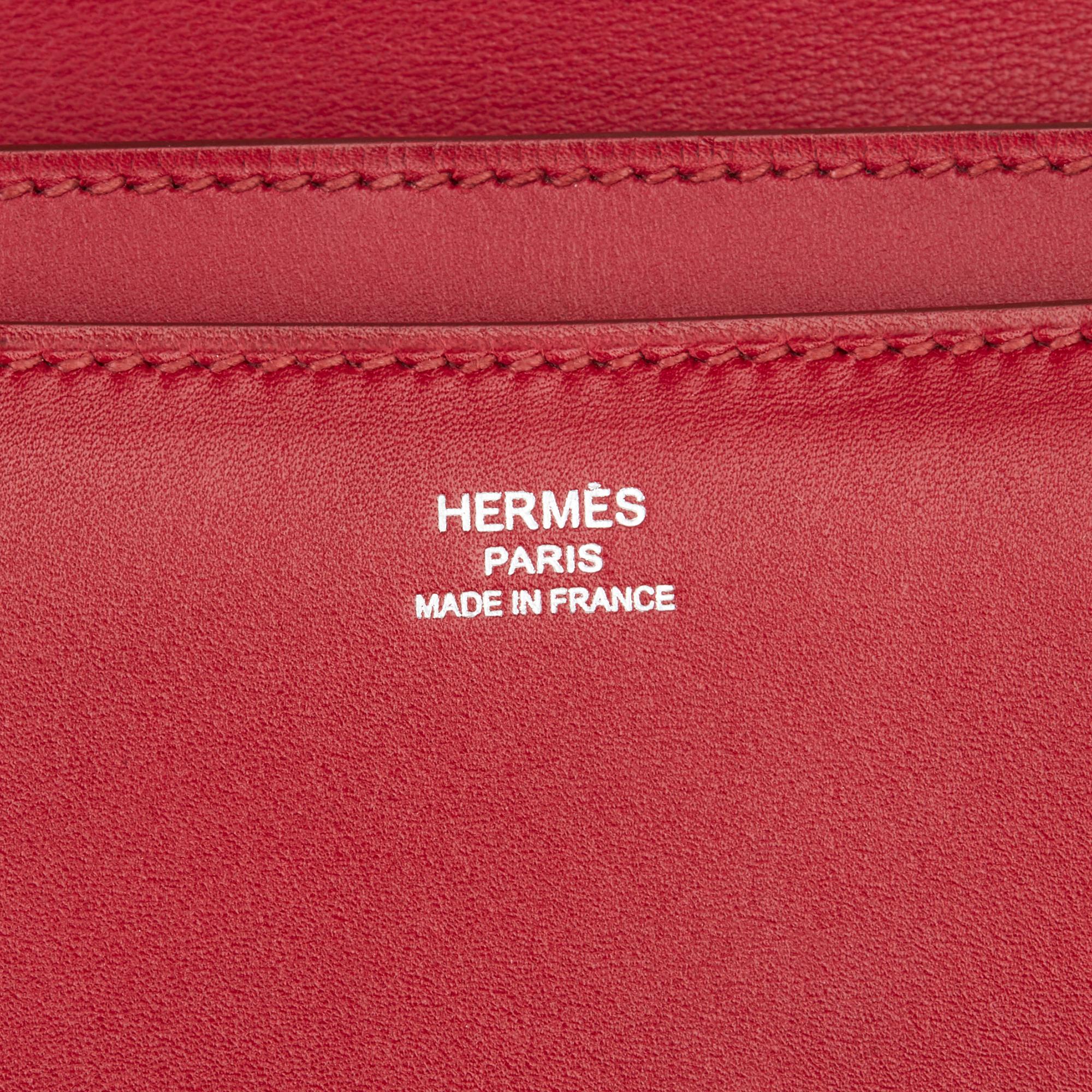 2010 Hermès Rubis Tadelakt Leather Constance Elan  4