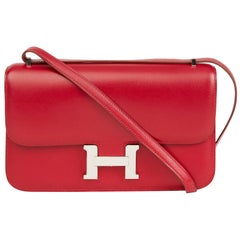 Used 2010 Hermès Rubis Tadelakt Leather Constance Elan 