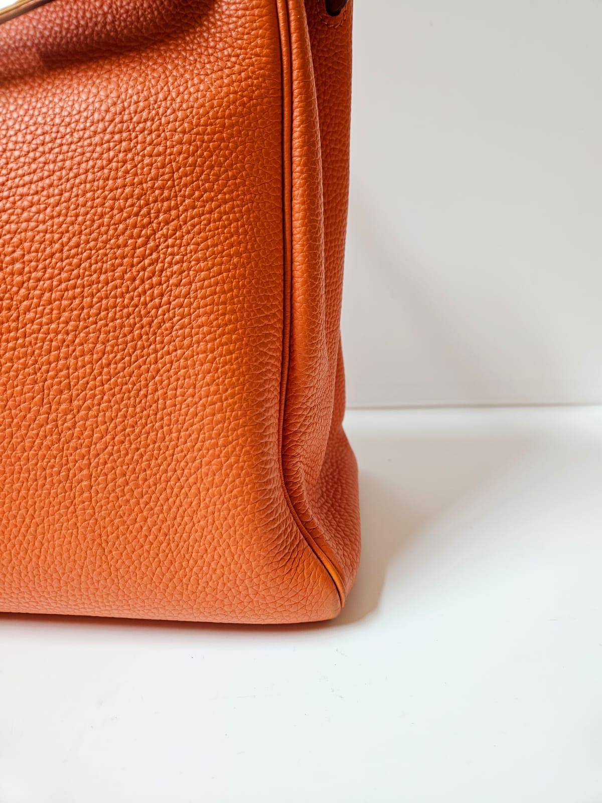 2010 Hermes Togo Orange Kelly 35 Bag 1