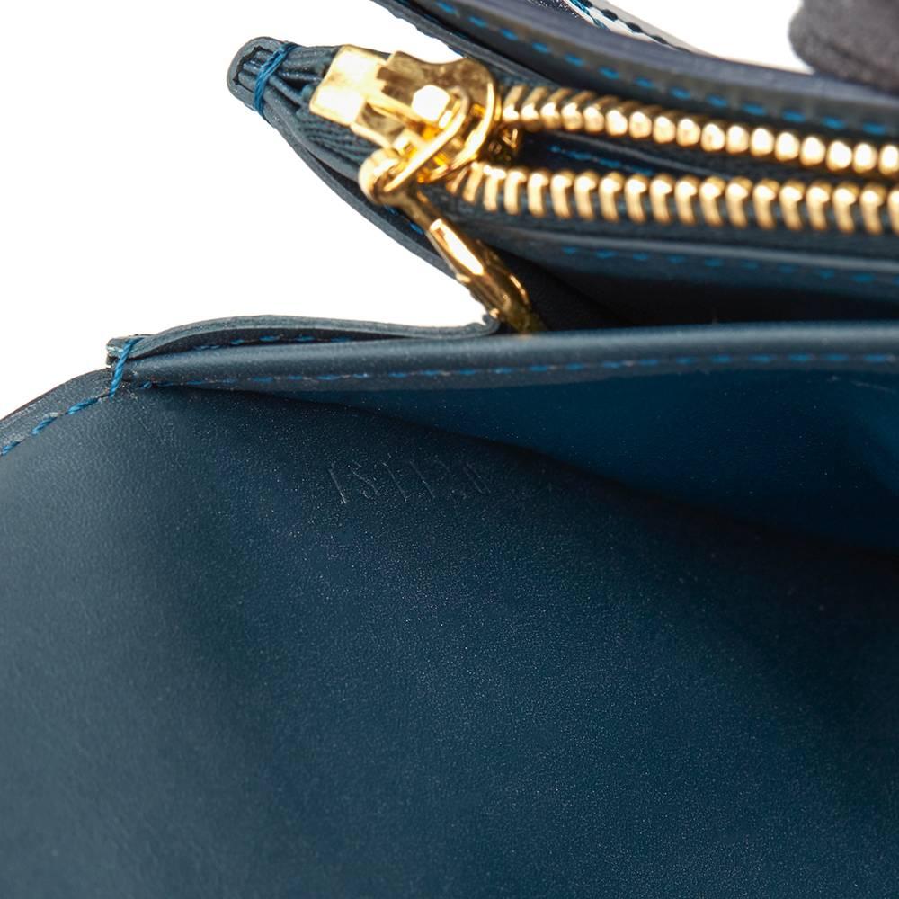 2010 Louis Vuitton Bleu Nuit Monogram Vernis Leather Sarah Wallet  3