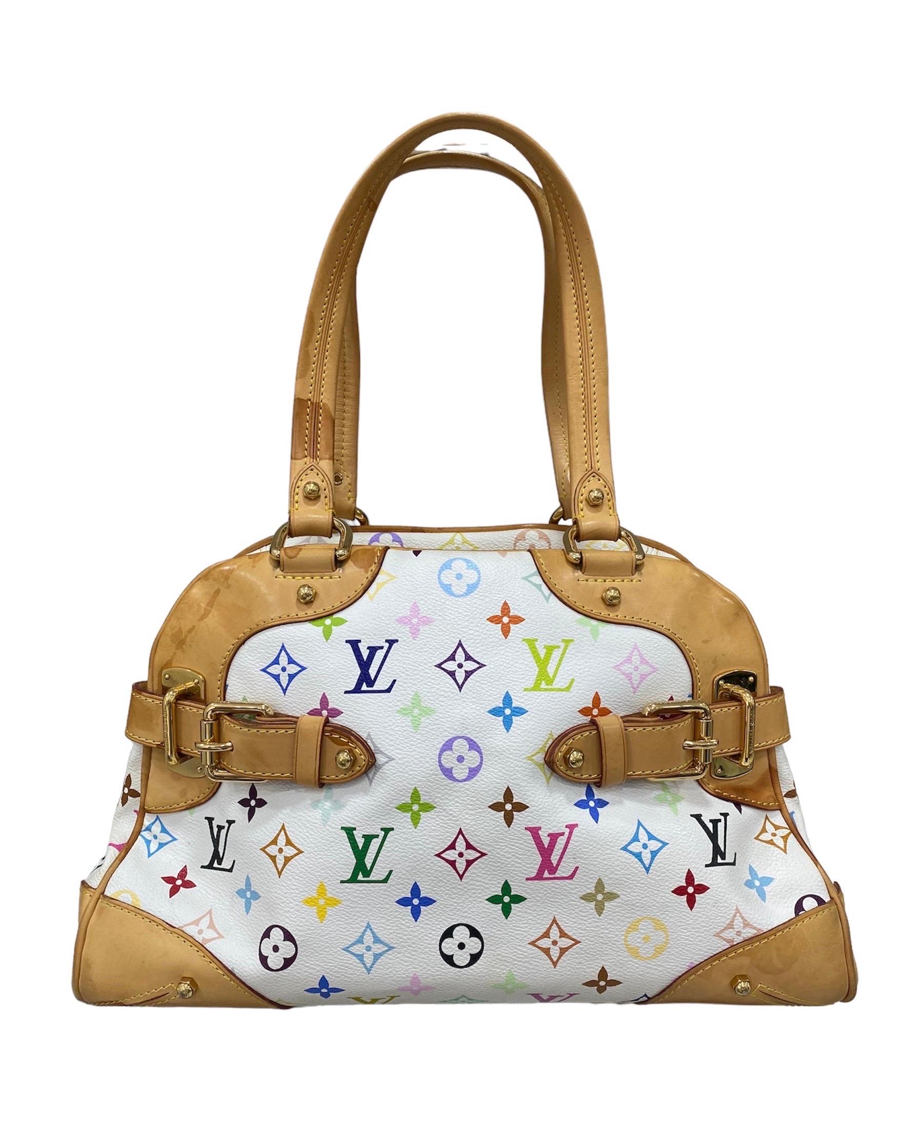 2010 Louis Vuitton Claudia Mehrfarbige Tasche Limitierte Auflage Takashi Murakami im Zustand „Gut“ im Angebot in Torre Del Greco, IT