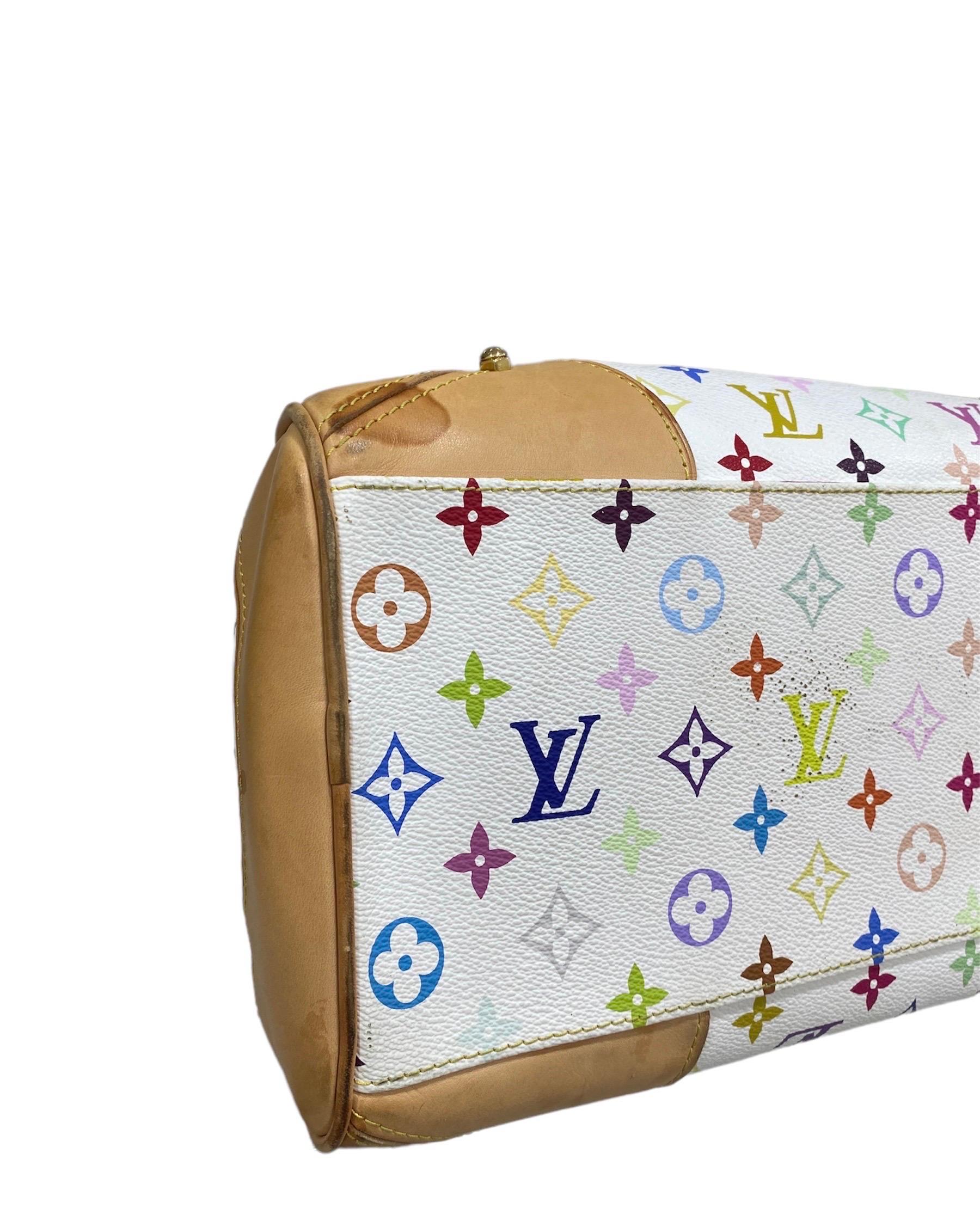 2010 Louis Vuitton Claudia Multicolor Bag Limited Edition Takashi Murakami In Good Condition For Sale In Torre Del Greco, IT