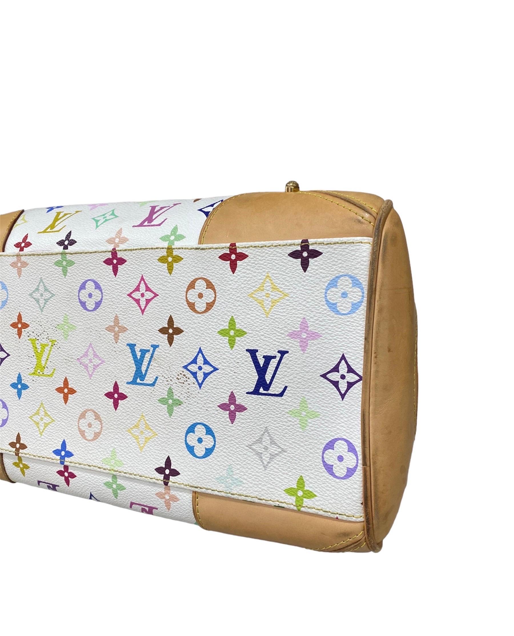 2010 Louis Vuitton Claudia Mehrfarbige Tasche Limitierte Auflage Takashi Murakami im Angebot 3