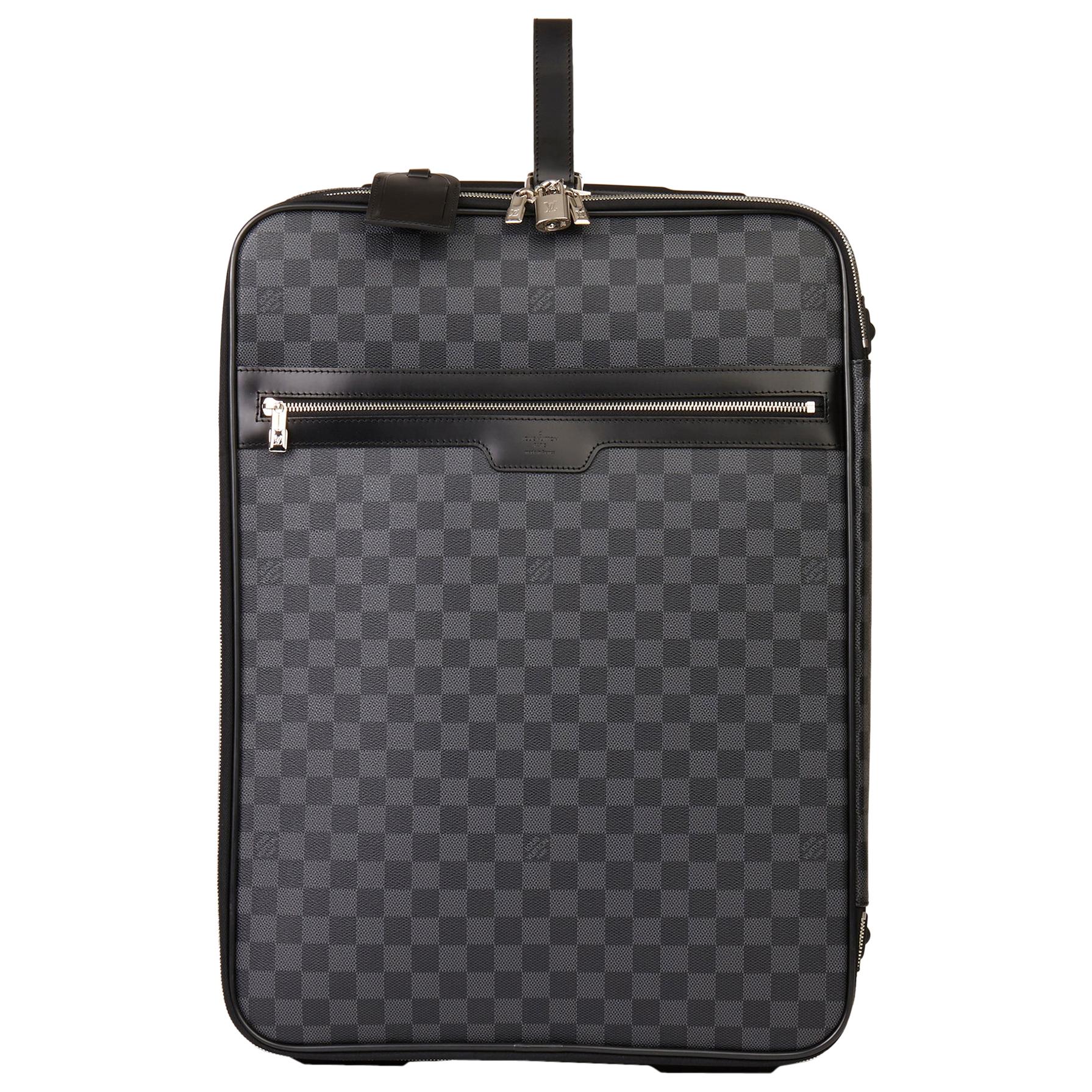 Sold at Auction: A Louis Vuitton monogrammed canvas 'Pegase Legere 55'  cabin / trolley bag suitcase vachetta leather handles