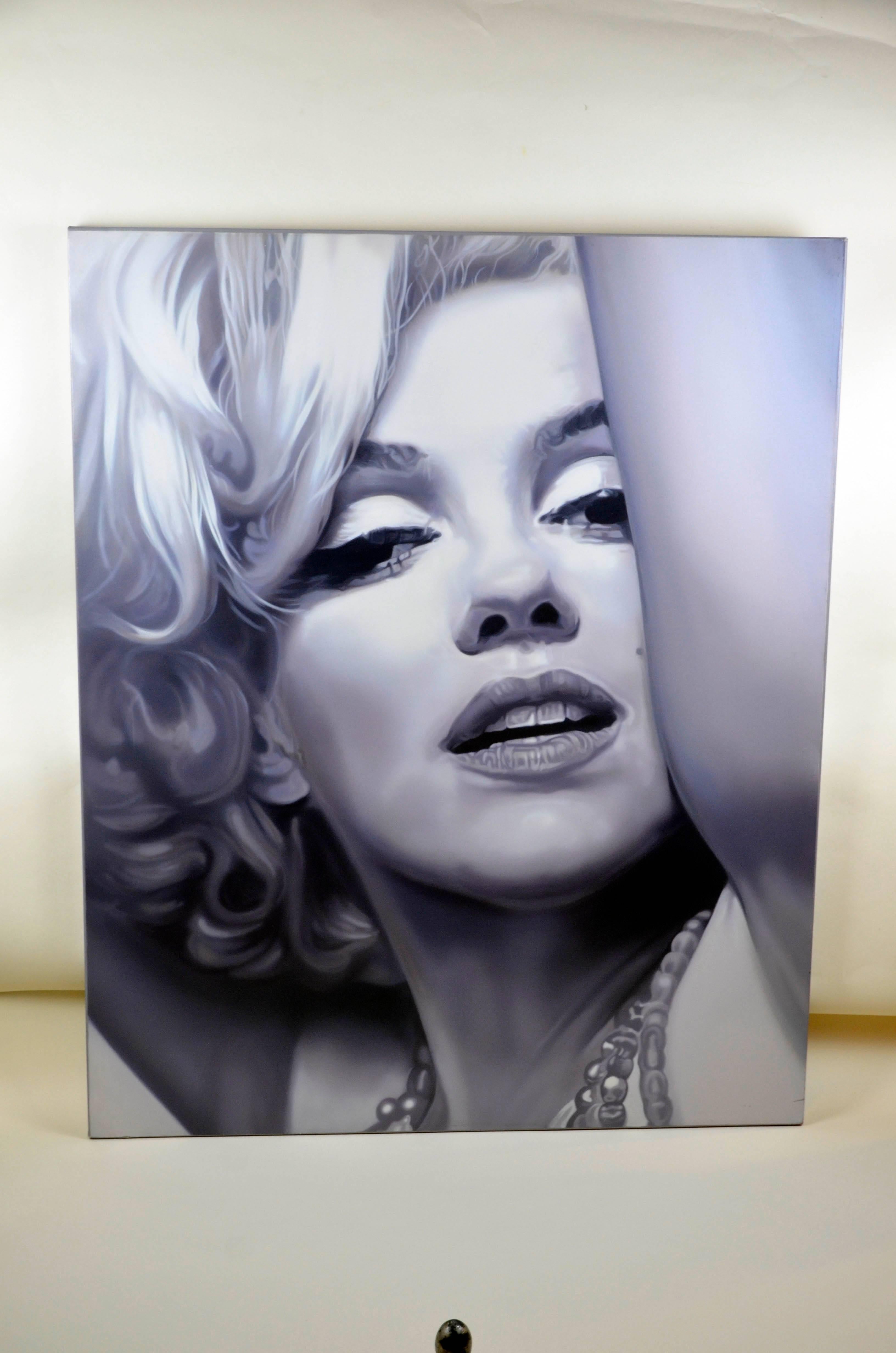 Contemporary 2010 Marilyn Monroe Acrylic on Canvas by Alberto Zamboni