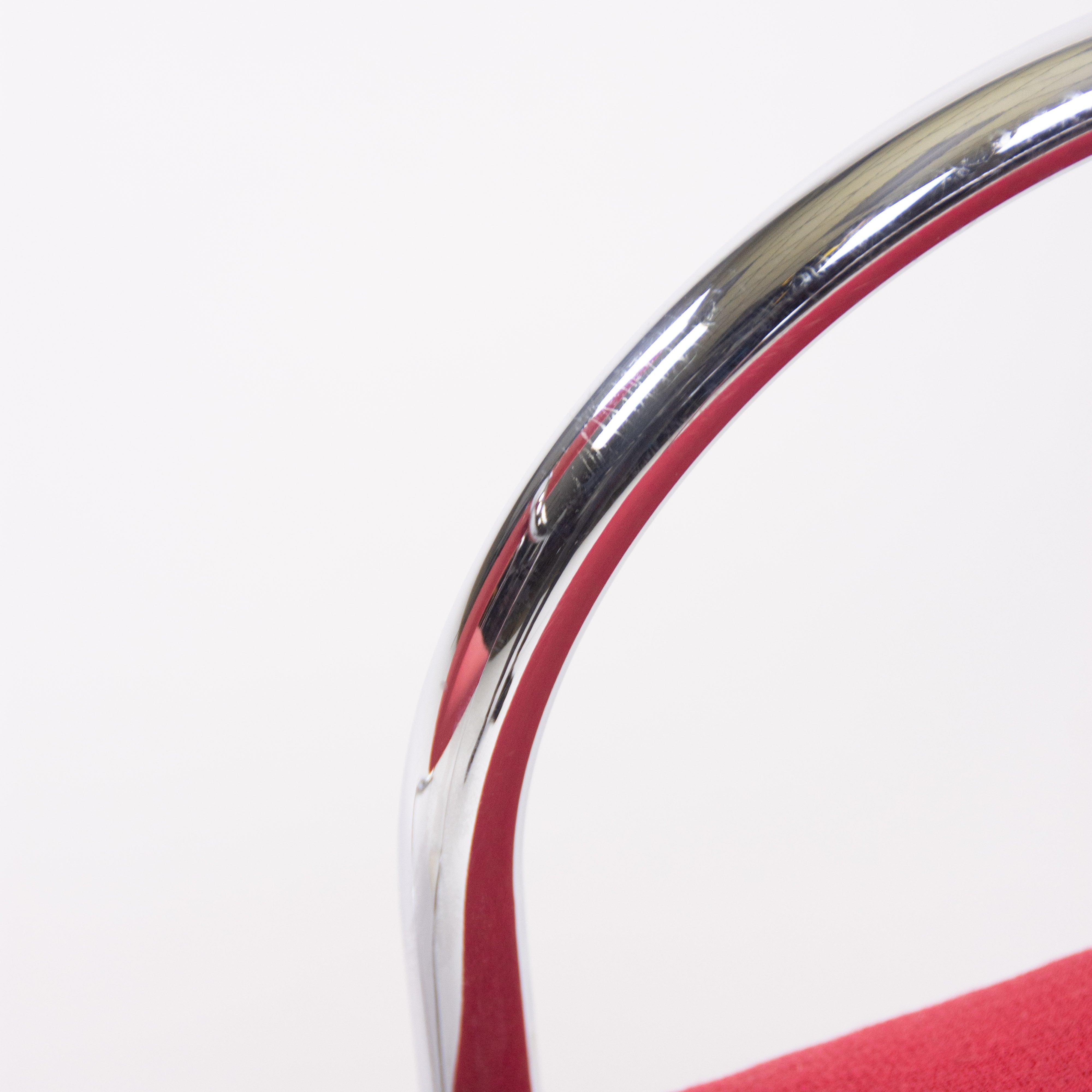 2010 Mies van der Rohe for Knoll Brno Tubular Chrome Dining / Arm Chairs For Sale 4