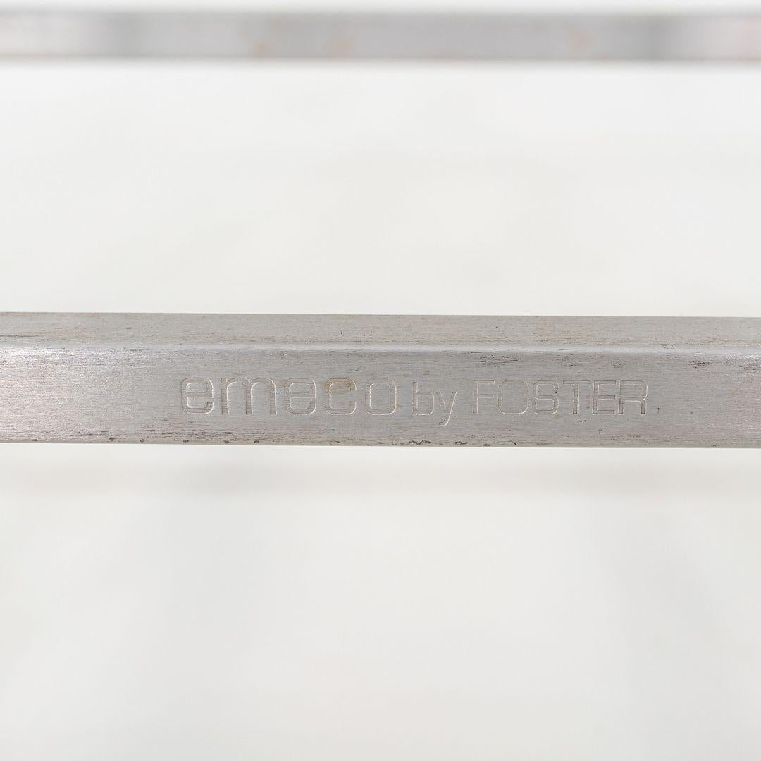 2010 Norman Foster for Emeco 20-06 Stool with Brown Leather Seats 5x Available For Sale 5