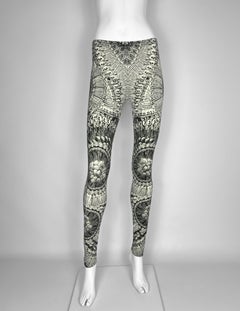 2010 NWT Alexander McQueen Catacombs Skull Printed Leggings