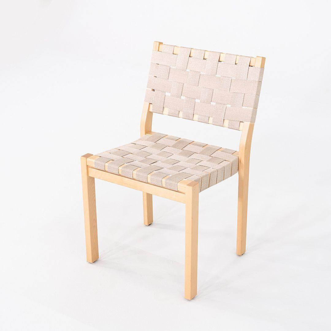 2010 Pair of Alvar & Aino Aalto for Artek 611 Stacking Dining Side Chairs For Sale 3