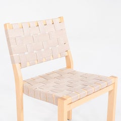 2010 Pair of Alvar & Aino Aalto for Artek 611 Stacking Dining Side Chairs