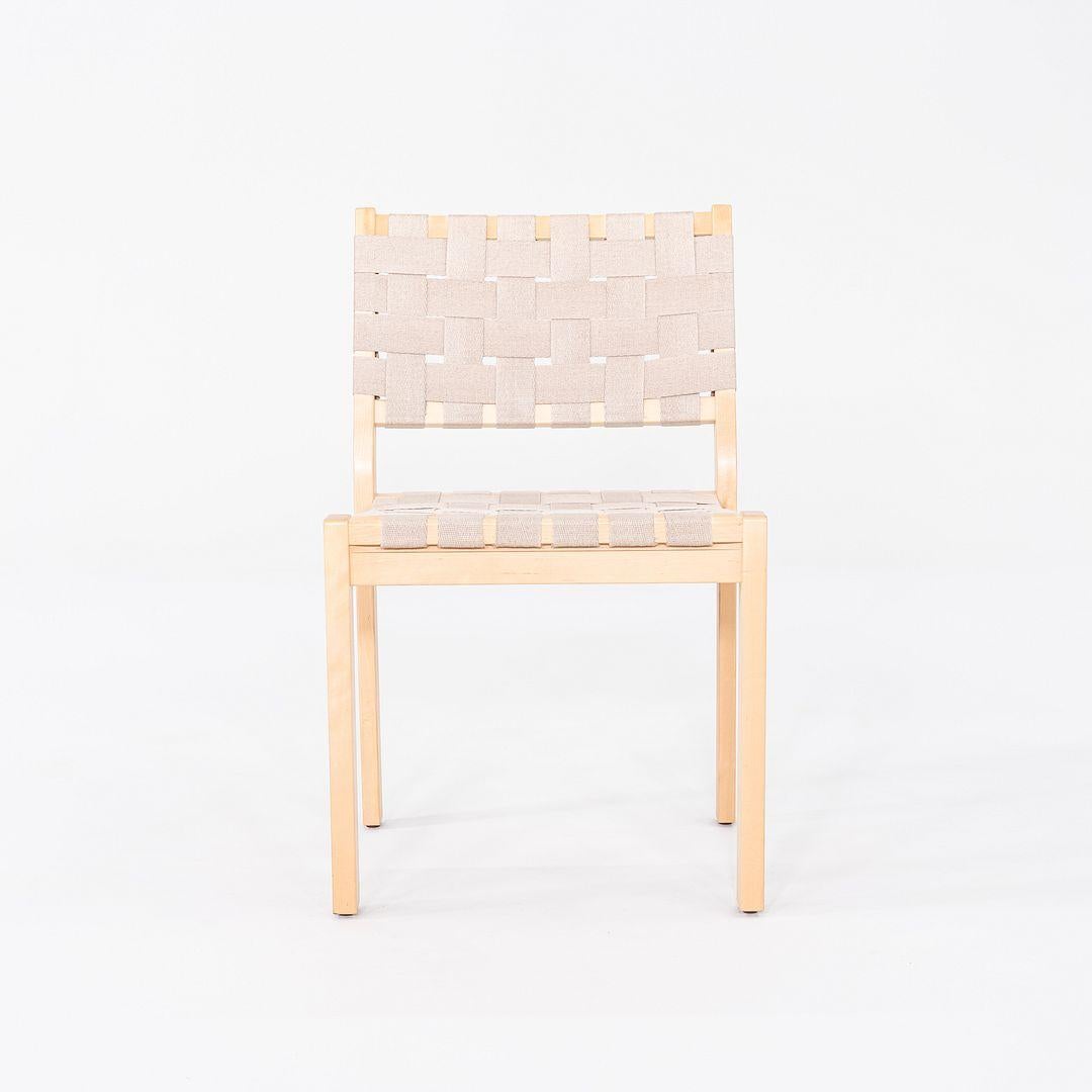 Modern 2010 Pair of Alvar & Aino Aalto for Artek 611 Stacking Dining Side Chairs For Sale