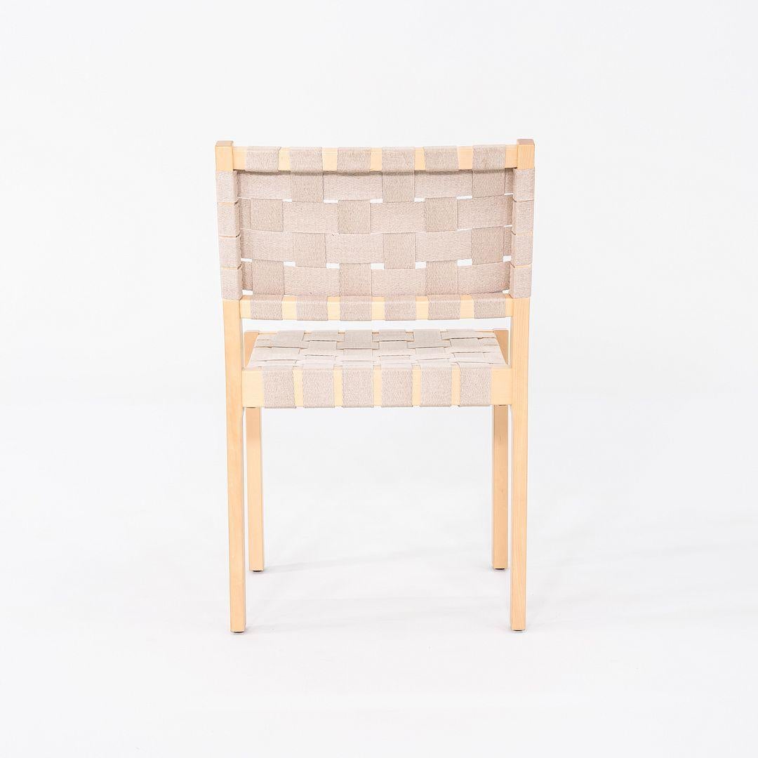 Finnish 2010 Pair of Alvar & Aino Aalto for Artek 611 Stacking Dining Side Chairs For Sale