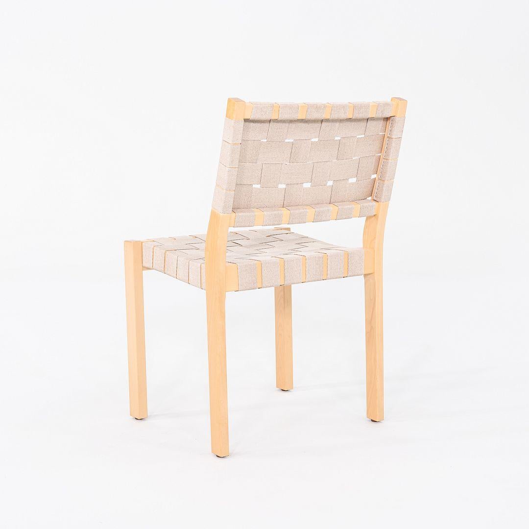 2010 Pair of Alvar & Aino Aalto for Artek 611 Stacking Dining Side Chairs In Good Condition For Sale In Philadelphia, PA