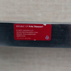 2010 Pair Poul Kjaerholm for Fritz Hansen PK31 Easy Lounge Chairs Black Leather