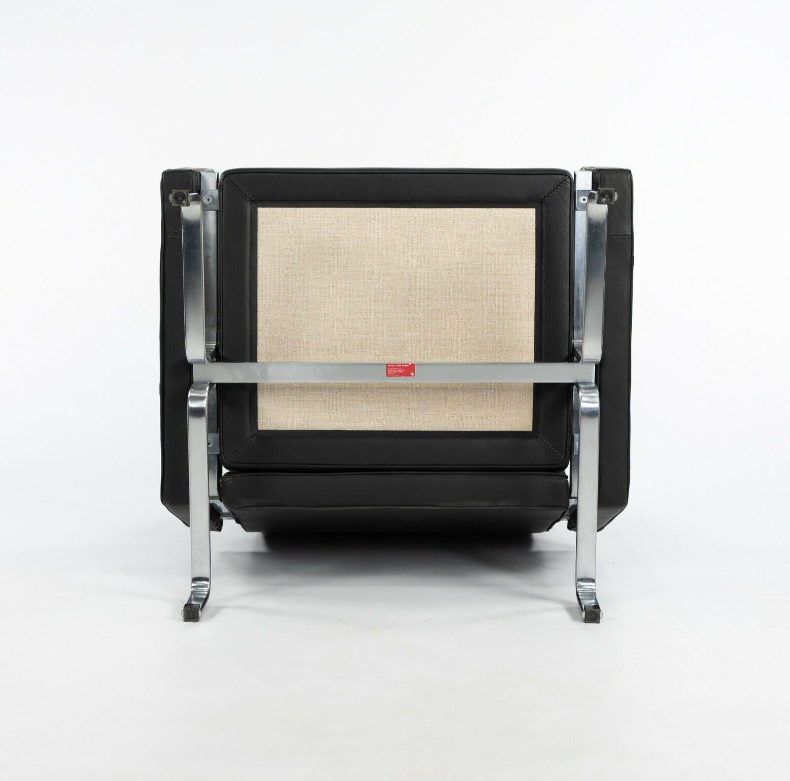 2010 Paire de chaises longues Poul Kjaerholm for Fritz Hansen PK31 Easy Lounge Chairs Cuir noir en vente 1