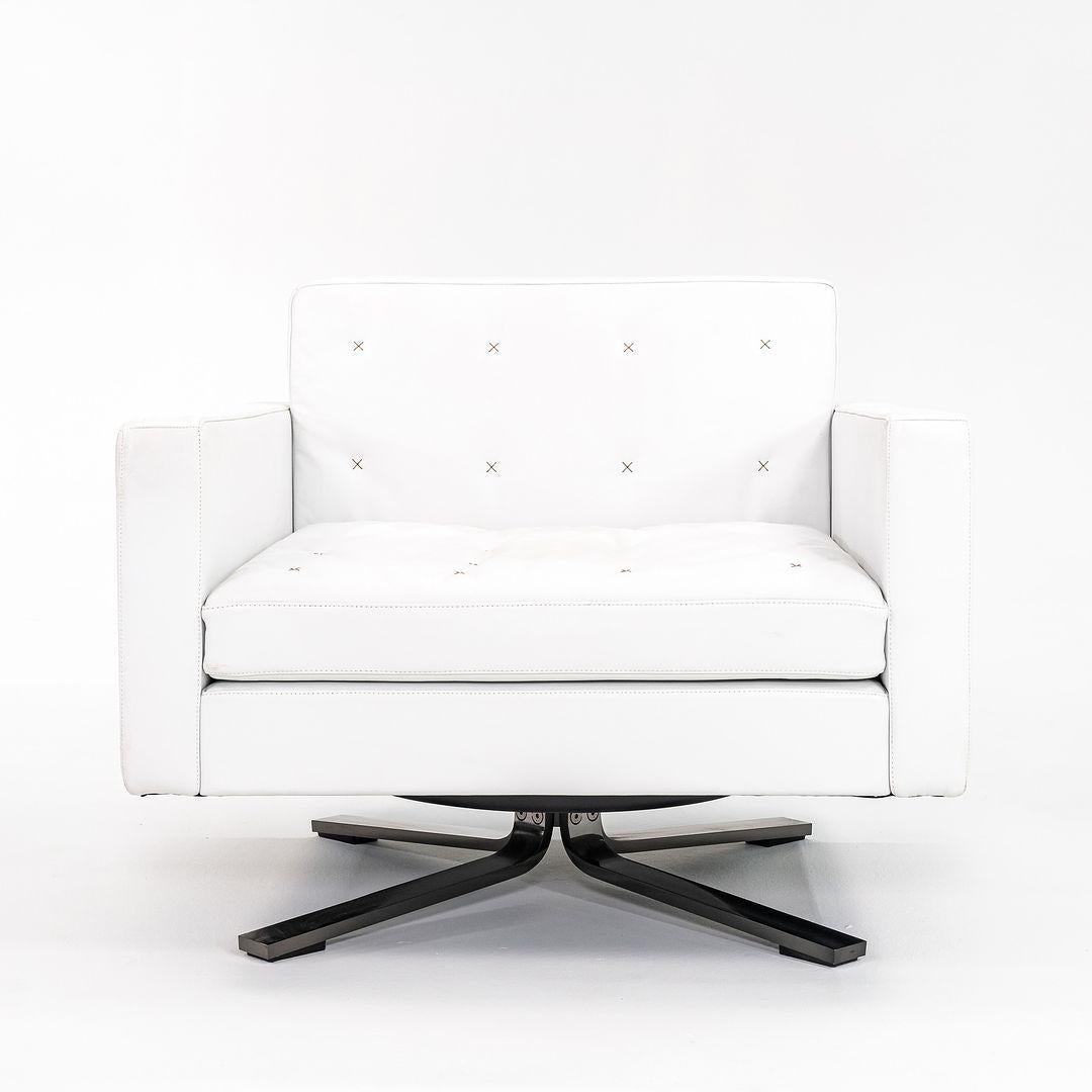 Modern 2010 Poltrona Frau Kennedee Swivel Lounge Chair by Jean-Marie Massaud in Leather For Sale