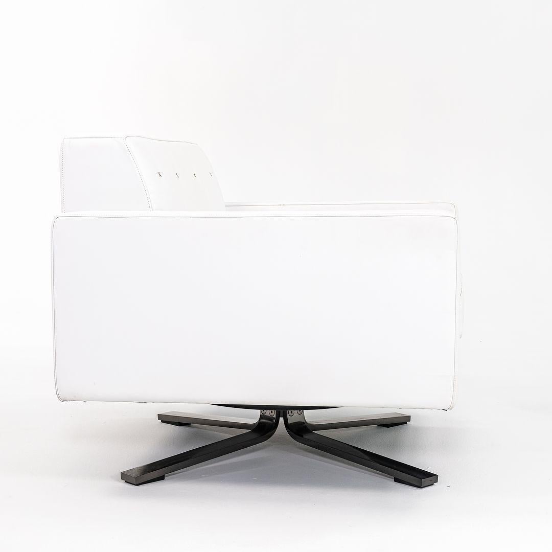 Contemporary 2010 Poltrona Frau Kennedee Swivel Lounge Chair by Jean-Marie Massaud in Leather For Sale