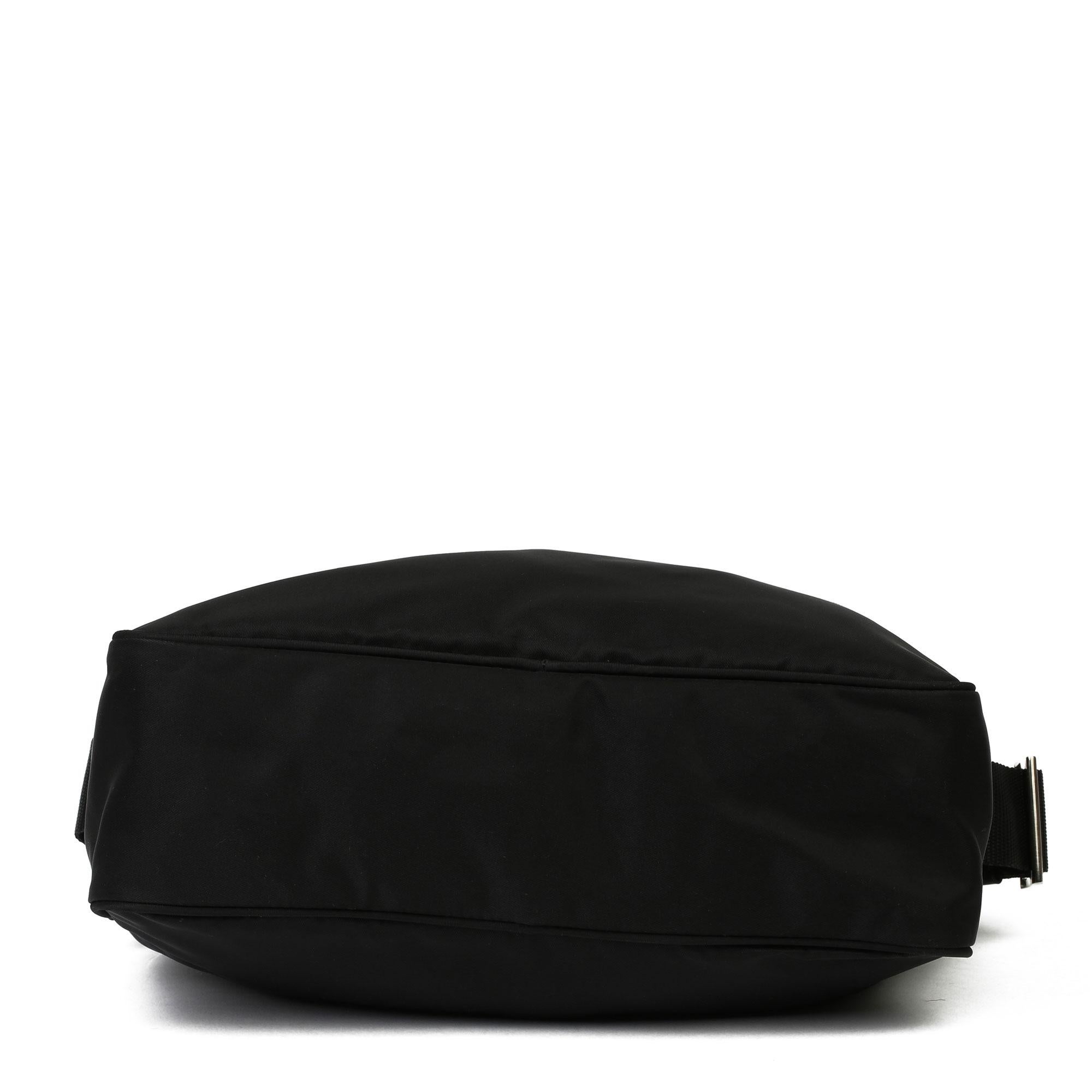 2010 Prada Black Nylon & Calfskin Leather Camera Bag 6