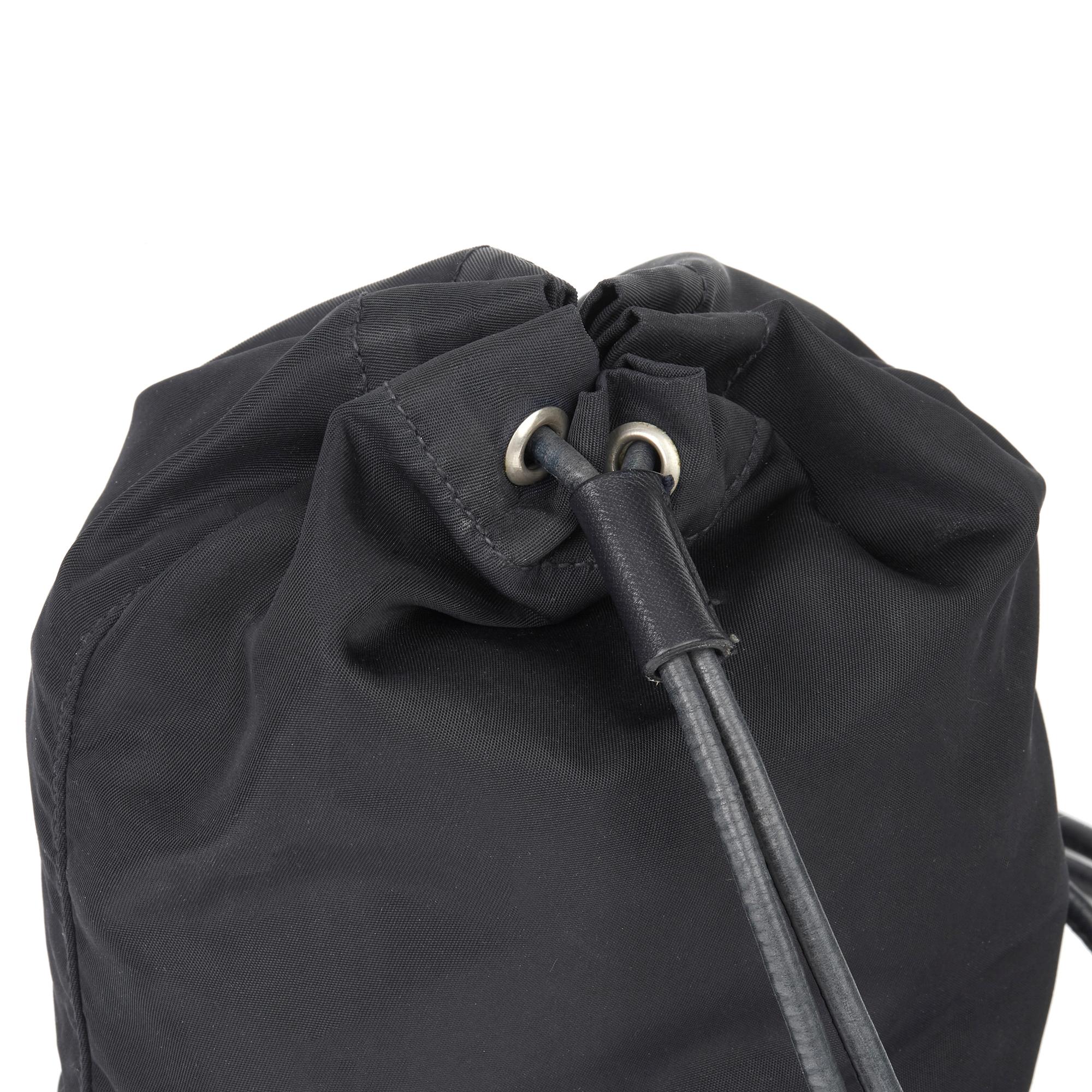 Women's or Men's 2010 Prada Black Nylon Vintage Mini Backpack
