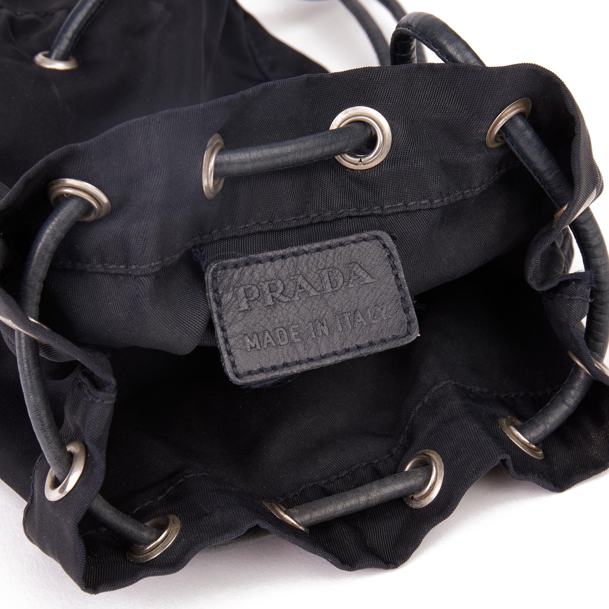 2010 Prada Black Nylon Vintage Mini Backpack 2
