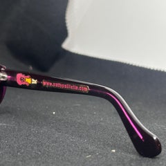 2010 Purple and White Italian Oversize Sunglasses by Patty Paillette Venice