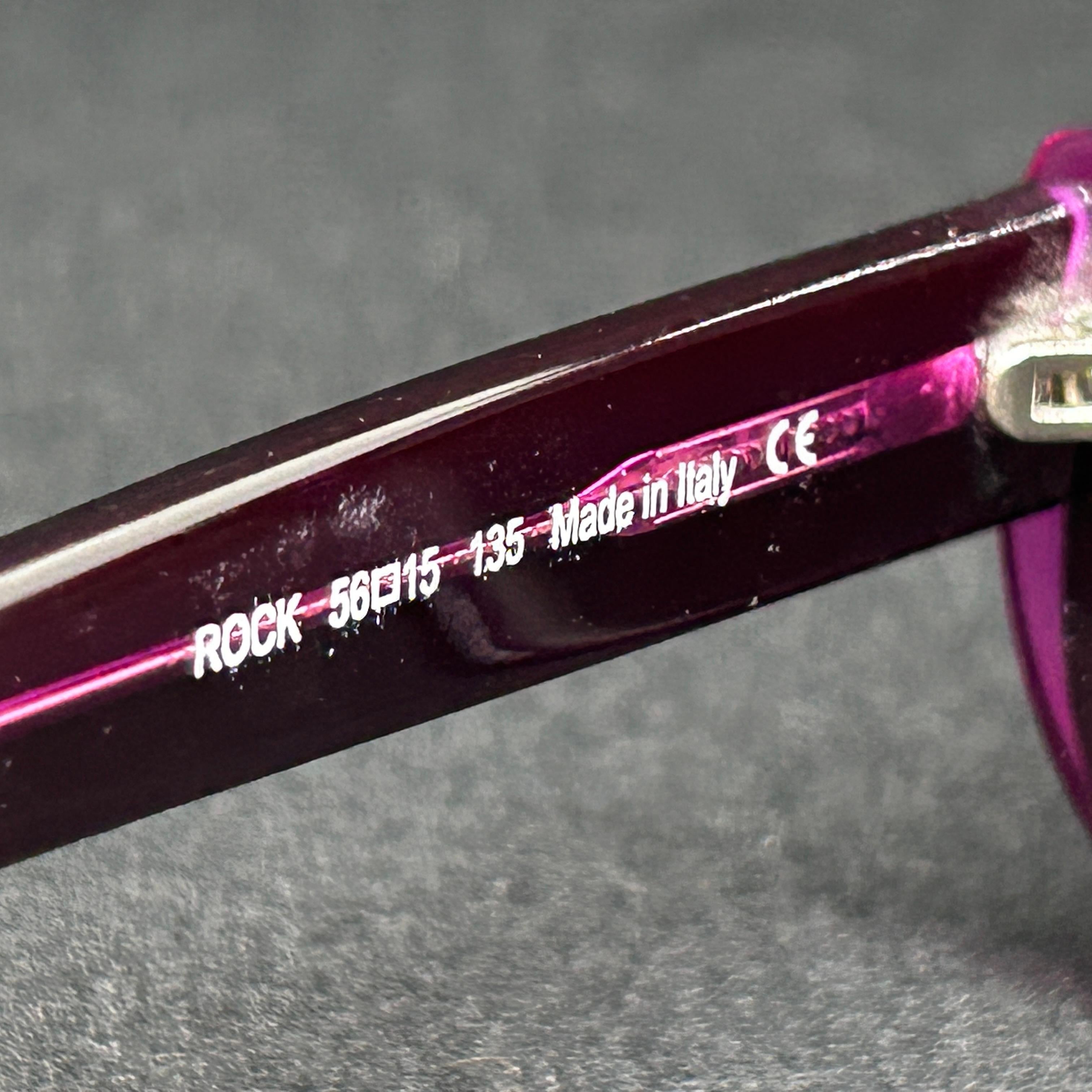 Women's or Men's 2010 Purple and White Italian Oversize Sunglasses by Patty Paillette Venice For Sale