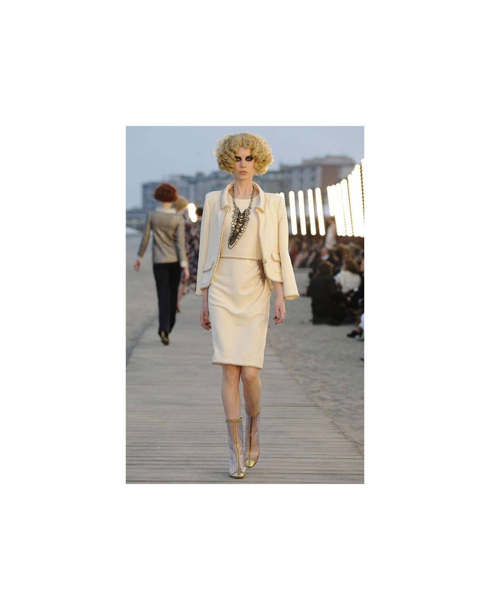 2010 Resort Collection Chanel Cream Knit Dress NWT 2
