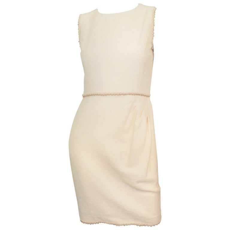 2010 Resort Collection Chanel Cream Knit Dress NWT at 1stDibs