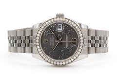 2010 Rolex Datejust 31mm 178384 Rhodium Floral Dial Diamond Bezel Jubilee